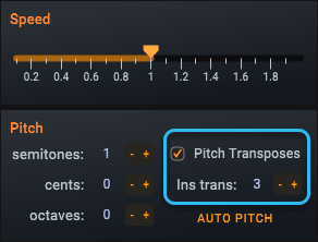 Chord user transpose amount