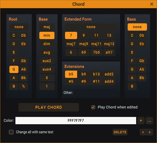 Chord editor