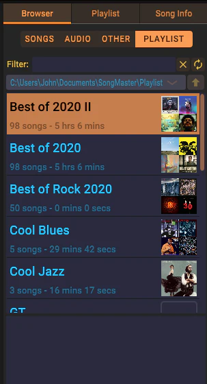 The Browser&#39;s Playlist Directory