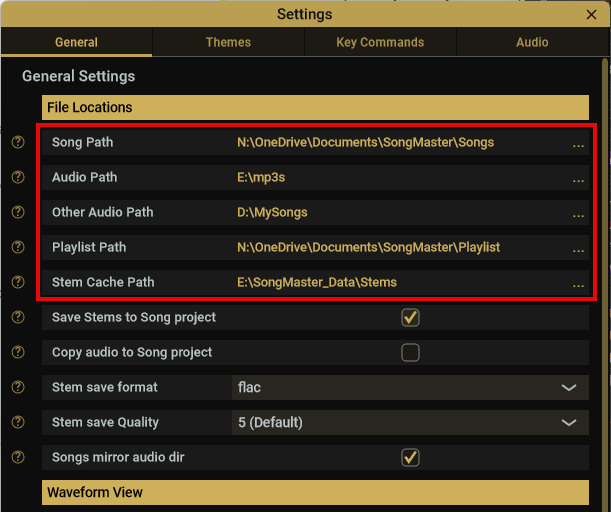 MusicXML export dialog
