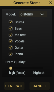 Generate Stems Pro