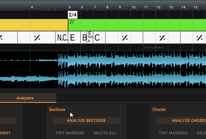 Dragging a time signature  marker