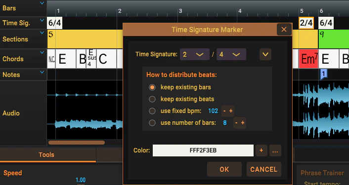 Time Signature properties