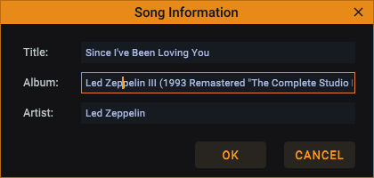 The Playlist Tab lets you play and edit songs