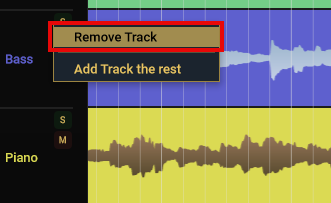 Remove Track context menu